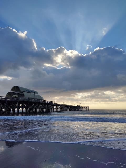 Sunset at pier